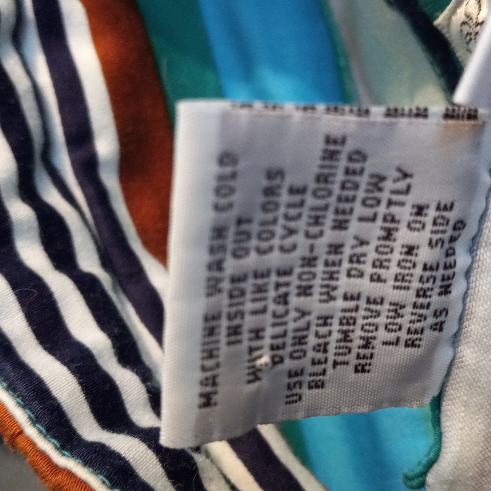 Striped Jacket, Draw String Collar W/ Snap Up Sle… - image 8